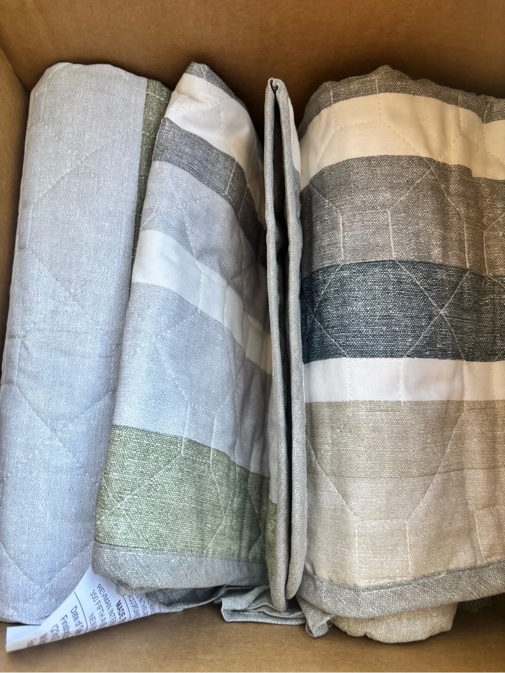 Eddie Bauer Salmon Ladder Beige Cotton Quilt Set - Twin Quilt + 1 Sham